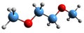 3D image of Dimethoxyethane skeletal formula