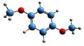 3D image of dimethyl hydroquinone skeletal formula
