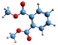 3D image of Dimethyl phthalate skeletal formula