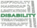 3d image Disability issues concept word cloud background