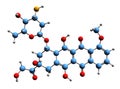 3D image of Doxorubicin skeletal formula