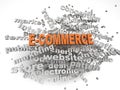 3d image E-COMMERCE issues concept word cloud background Royalty Free Stock Photo