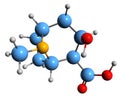 3D image of Ecgonine skeletal formula