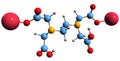 3D image of EDTA disodium salt skeletal formula