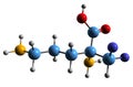 3D image of Eflornithine skeletal formula