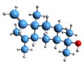 3D image of Elemol skeletal formula