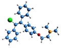 3D image of Enclomifene skeletal formula