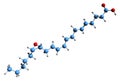 3D image of 14,15-Epoxyeicosatrienoic acid skeletal formula