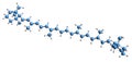 3D image of epsilon-Carotene skeletal formula