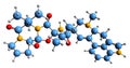 3D image of Ergocornine skeletal formula