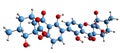 3D image of Ergoflavin skeletal formula Royalty Free Stock Photo