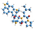 3D image of Ergosine skeletal formula