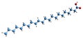 3D image of Erucic acid skeletal formula