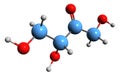 3D image of Erythrulose skeletal formula