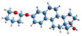 3D image of Estradiol 3-tetrahydropyranyl ether skeletal formula Royalty Free Stock Photo