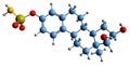 3D image of Estriol sulfamate skeletal formula