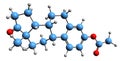 3D image of Estrone acetate skeletal formula