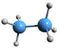 3D image of Ethane skeletal formula