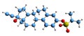 3D image of Ethinylestradiol sulfonate skeletal formula