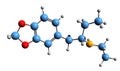 3D image of Ethylbenzodioxolylbutanamine skeletal formula