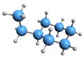 3D image of Ethylcyclohexane skeletal formula Royalty Free Stock Photo