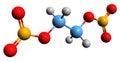 3D image of Ethylene glycol dinitrate skeletal formula