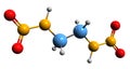 3D image of Ethylenedinitramine skeletal formula