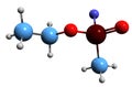 3D image of Ethylsarin skeletal formula Royalty Free Stock Photo