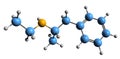 3D image of Etilamfetamine skeletal formula