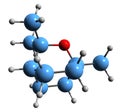 3D image of Eucalyptol skeletal formula