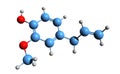 3D image of eugenol skeletal formula