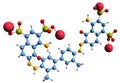 3D image of Evans blue skeletal formula