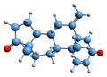 3D image of Exemestane skeletal formula