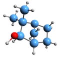 3D image of Fenchyl alcohol skeletal formula