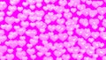 3D image. Festive pink background with hearts. Lots of pink hearts on a pink background. Valentine\'s Day greeting.