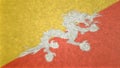 3D image of the flag of Bhutan. Royalty Free Stock Photo