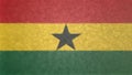 3D image of the flag of Ghana.