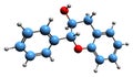 3D image of Flavan-3-ol skeletal formula