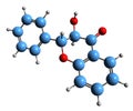 3D image of Flavonol skeletal formula