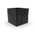 3d image of flower pot puzzle square 00001 Royalty Free Stock Photo