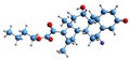 3D image of Fluocortin butyl skeletal formula
