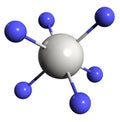 3D image of Fluoroantimonic acid skeletal formula