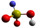 3D image of Fluorosulfuric acid skeletal formula