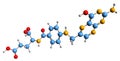 3D image of Folate skeletal formula