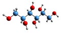 3D image of Galactitol skeletal formula