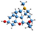 3D image of Galantamine skeletal formula