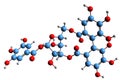 3D image of Gallotannin skeletal formula