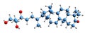 3D image of Ganodermanontriol skeletal formula
