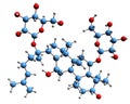 3D image of ginsenoside Rg1 skeletal formula