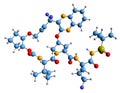 3D image of Glecaprevir skeletal formula Royalty Free Stock Photo